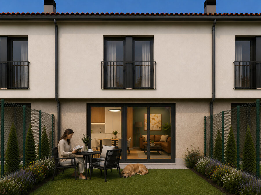 Jardín privado de una vivienda