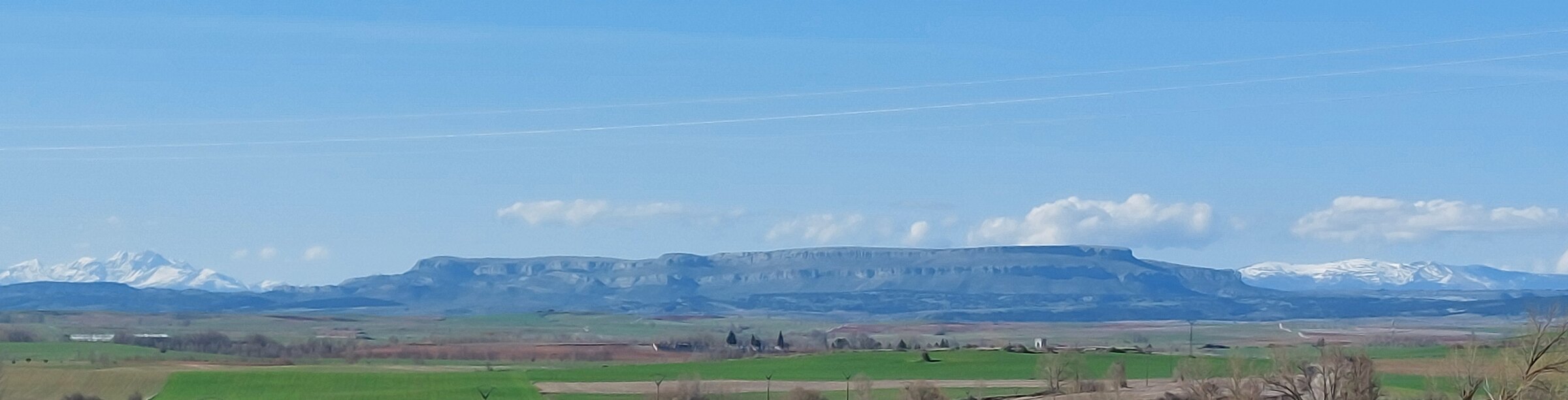 El Geoparque de Las Loras, declarado por la Unesco, visto desde Villadiego