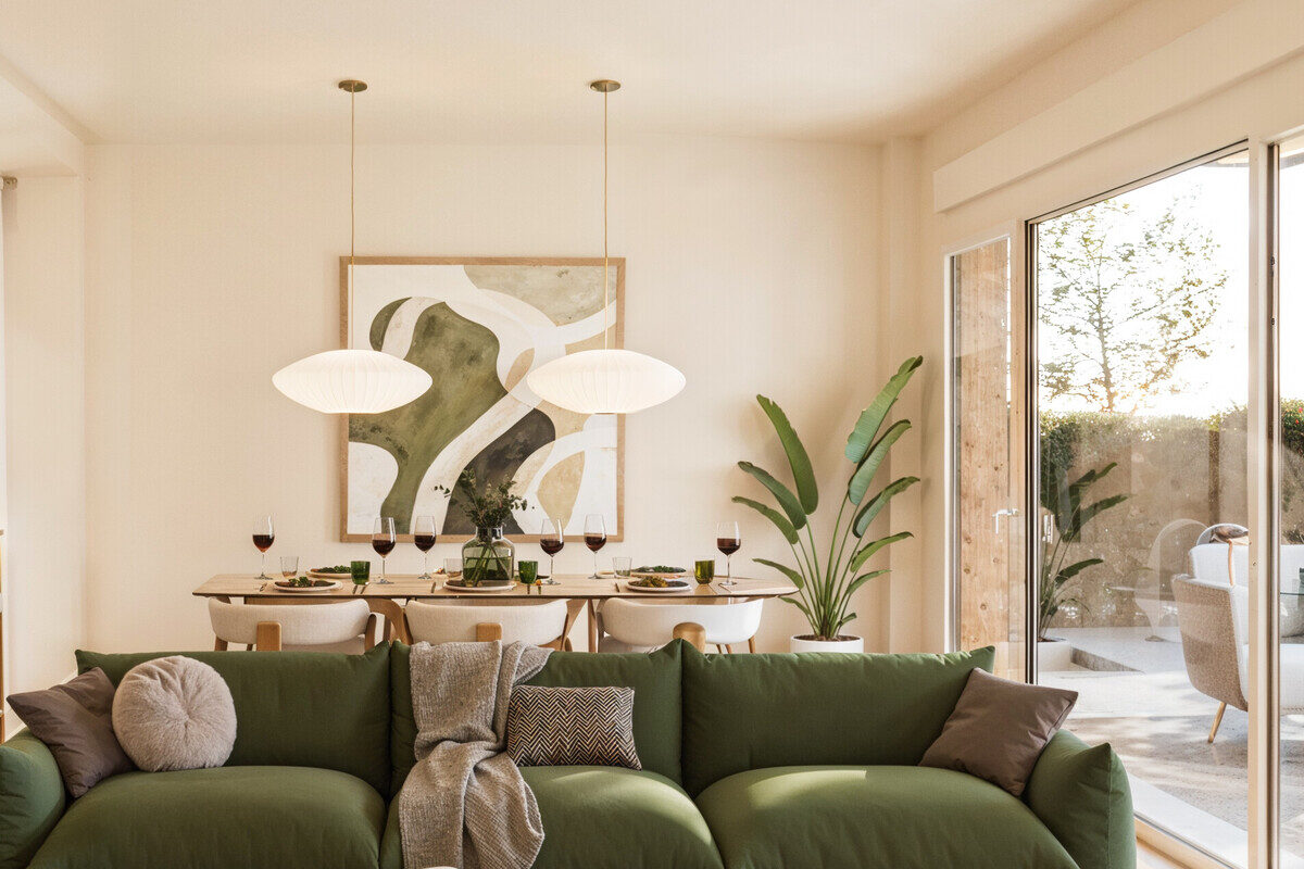 Salón y comedor de una vivienda de Zazpi